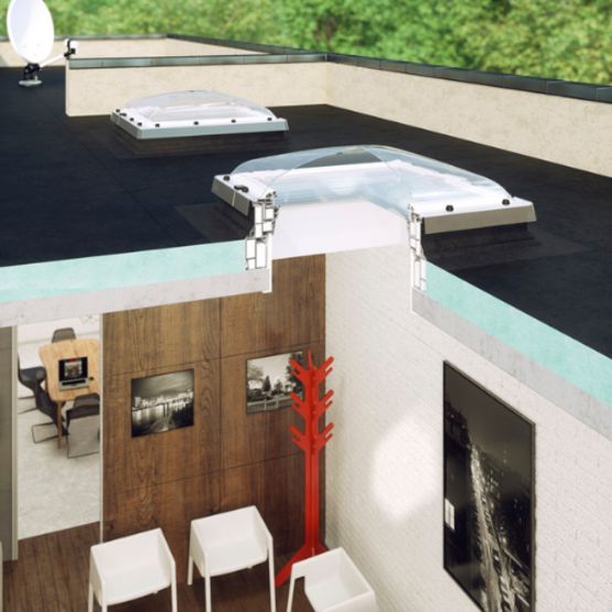 Fenêtre avec coupole pour toit plat | D_C - produit présenté par FAKRO