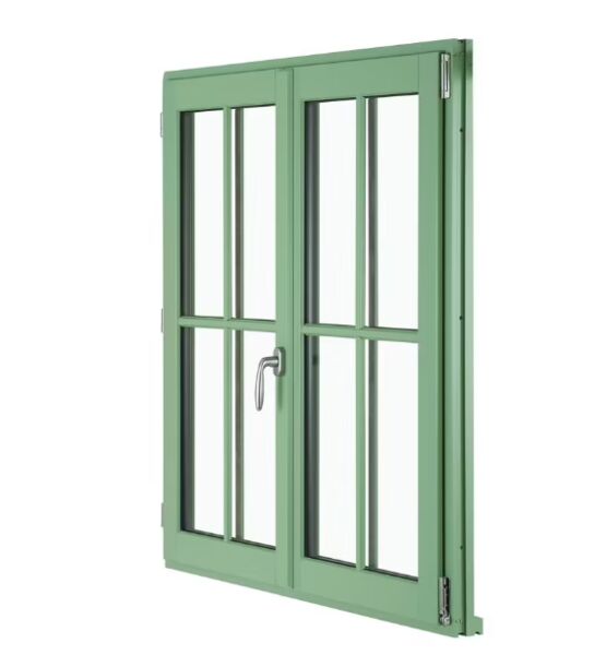  Fenêtre bois exotique sur mesure à finition verte | Fenêtre ARBOREAL  - LAPEYRE SERVICES