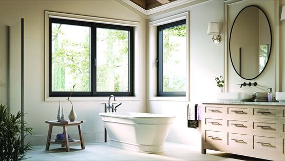  Fenêtre PVC contemporaine à profilés fins sans parclose apparente | Pilar - OKNOPLAST