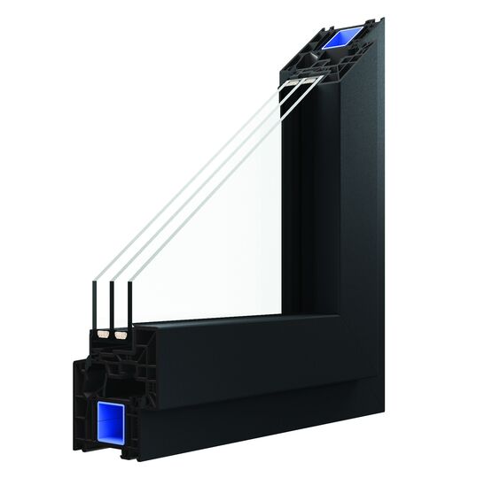 Fenêtre PVC contemporaine à profilés fins sans parclose apparente | Pilar - produit présenté par OKNOPLAST