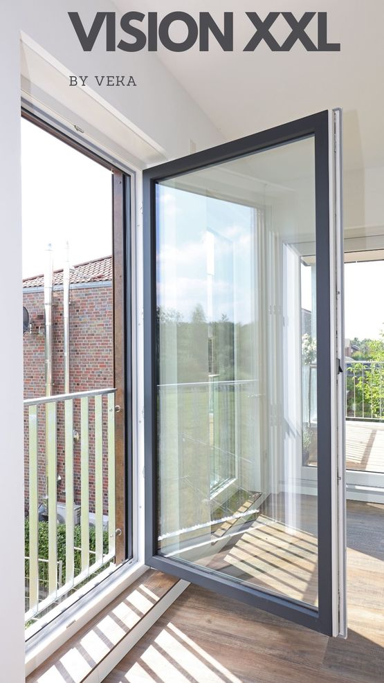  Fenêtre PVC grandes menuiseries hautes performances à large clair de vitrage | Vision XXL by VEKA - Fenêtre et porte-fenêtre en PVC