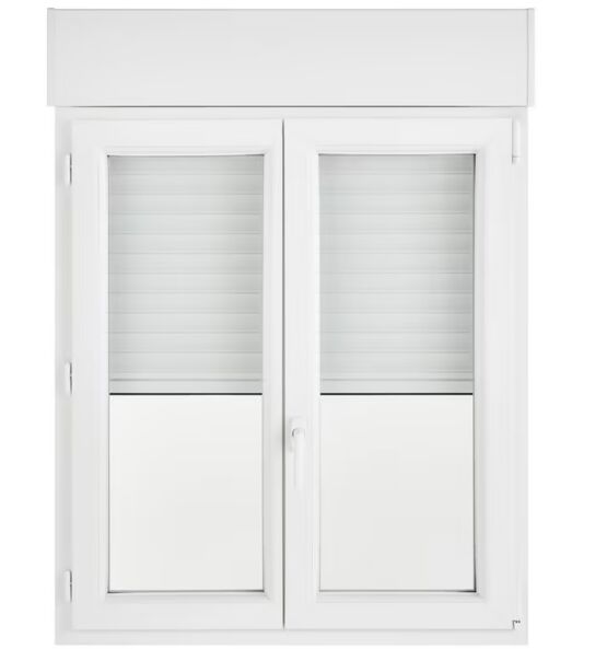  Fenêtre PVC oscillo-battante - 2 vantaux avec volet roulant intégré | Pria  - Fenêtre et porte-fenêtre en PVC