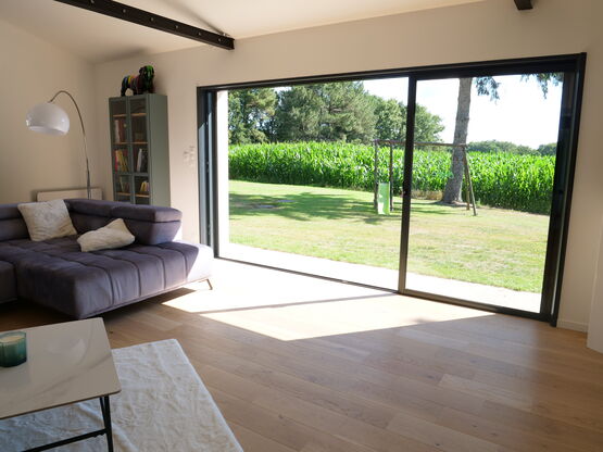  Fenêtres et Portes-fenêtres coulissantes à galandage en aluminium | Empreinte® - Baie coulissante ou à galandage en aluminium