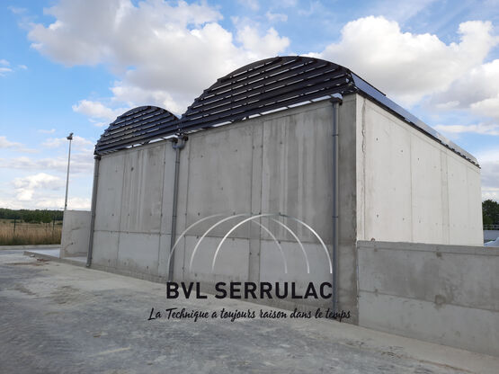 Fermeture arrière par ventelles pour abris télescopiques en aluminium | BVL SERRULAC - Autres constructions modulaires préfabriqués