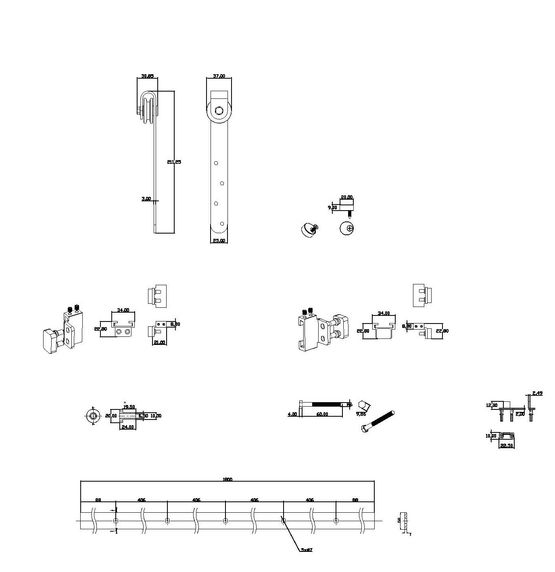 Ferrure de meuble coulissant bois en acier trempé | Bario 5S - AC030119 - produit présenté par DESIGN-MAT