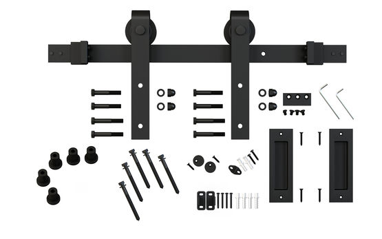  Ferrure de porte coulissante bois noir mat | Bario 2 - AC030106 - DESIGN-MAT