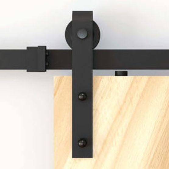 Ferrure de porte coulissante bois noir mat | Bario 2 - AC030106