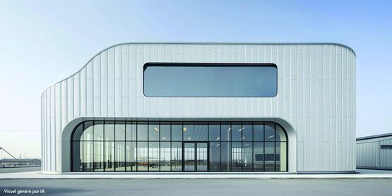  Feuille de zinc finition résistante blanc brossé pour couverture et façade | Prismo Blanc brossé+ - RHEINZINK