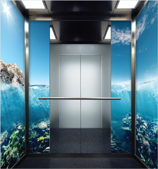 Film stratifié anti-rayures pour cabines d&#039;ascenseur | Schindler Graphic Walls - produit présenté par SCHINDLER
