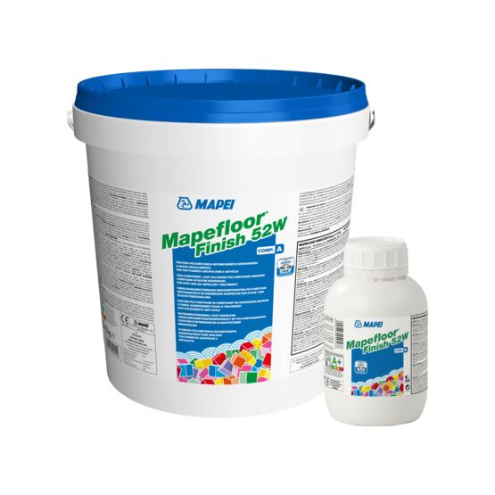 Finition polyuréthane en phase aqueuse | MAPEFLOOR FINISH 52 W protection anti-poussière et anti-huile