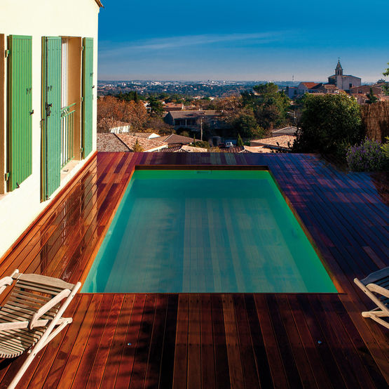 Fond mobile sur coussins d’air pour couverture de piscines | Lift&#039;O - produit présenté par BLUEWOOD