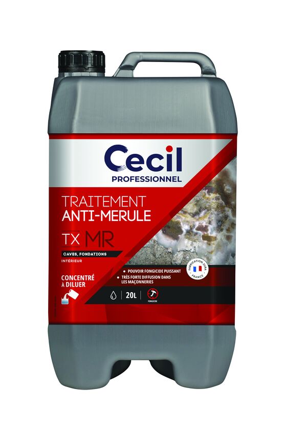  Fongicide antimérule pour murs et fondations | Cecil Pro TX MR - GROUPE V33