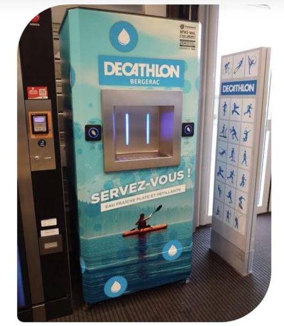 Fontaine à eau intérieure mobile en Inox316L et matériaux recyclés et recyclables | Sourceo + - Fontaines publiques