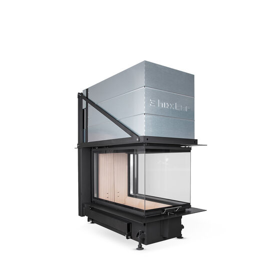 Foyer à bois double coin à trois faces vitrées | Uka Hoxter  - produit présenté par BEST FIRES