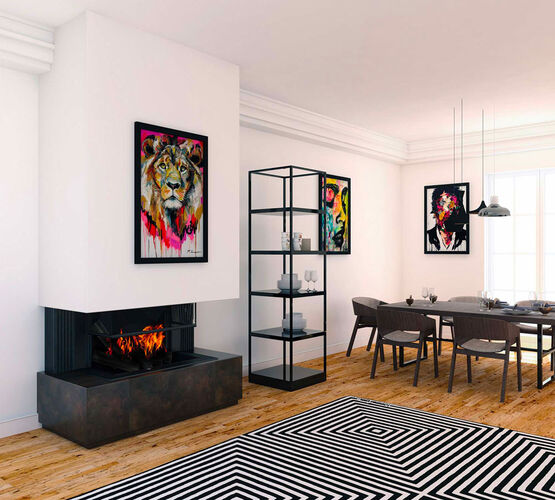  Foyer fermé bois double-coin à vitre escamotable | Argento 660DC  - BEST FIRES