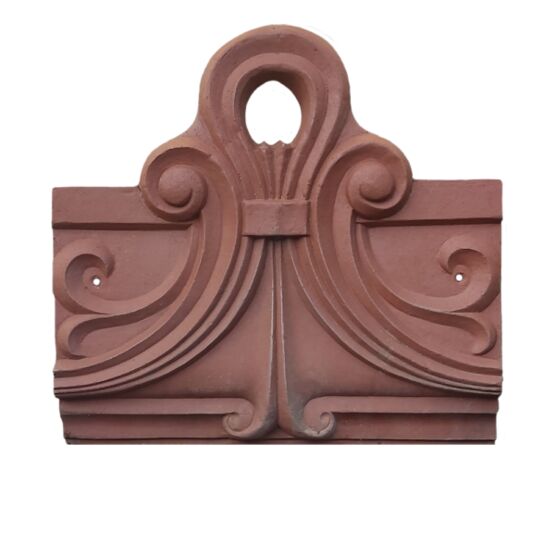 Fronton décoratif en terre cuite | Ornement de toiture et façade sur mesure - produit présenté par TERRES CUITES D'OCCITANIE