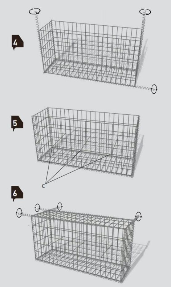 Gabion à mailles rectangulaires 10x5cm pour aménagements paysagers | Gabion 100 x 50 x 50 cm  - produit présenté par TENDANCE GABION