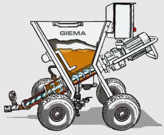  Gâcheur projeteur 230 V pour mortiers et plâtres secs et humides | TP20 - Equipement mobile de chantier