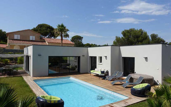  GAMME LINÉA + | Cadre en béton blanc lisse prêt à peindre pour façades contemporaines - Lucarnes, encadrements, linteaux, appuis préfabriqués