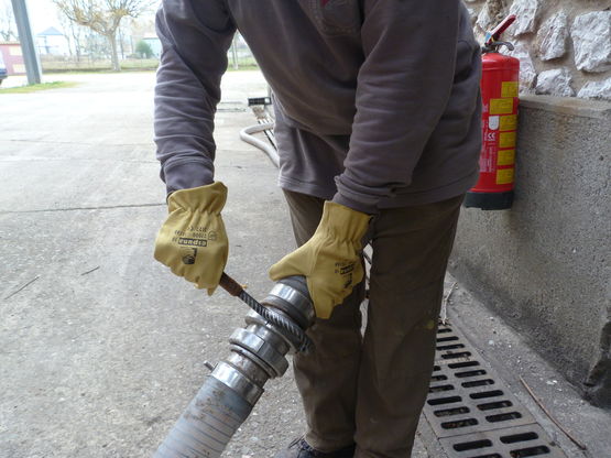  Gant de manutention, fleur de bovin hydrofuge paille | 27000 00 - Gants de protection