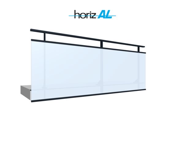  Garde-corps aluminium FERIA FILANT PASSANT DEVANT DALLE CLASSIQUE  - HORIZAL