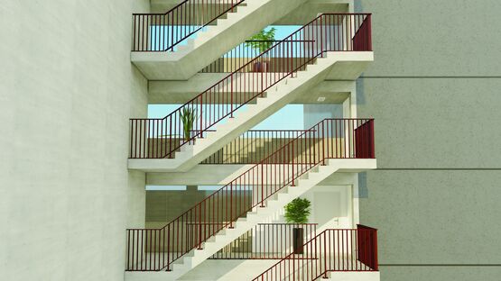 Garde-corps d'escalier à barreaudage filant pour pose sur ou en nez de dalle | Kapitale rampant