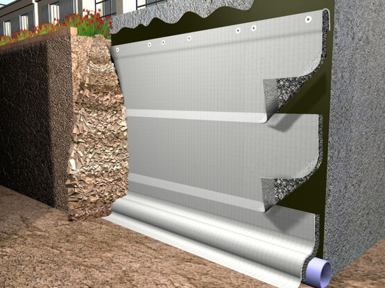 Géocomposite de drainage et de filtration | ENKADRAIN B10 - produit présenté par FREUDENBERG PERFORMANCE MATERIALS