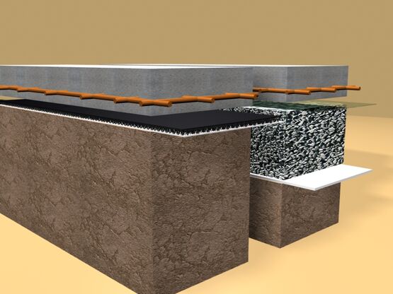 Géocomposite de drainage sous dallage ou coffrage perdu | ENKADRAIN CKL10B - FREUDENBERG PERFORMANCE MATERIALS