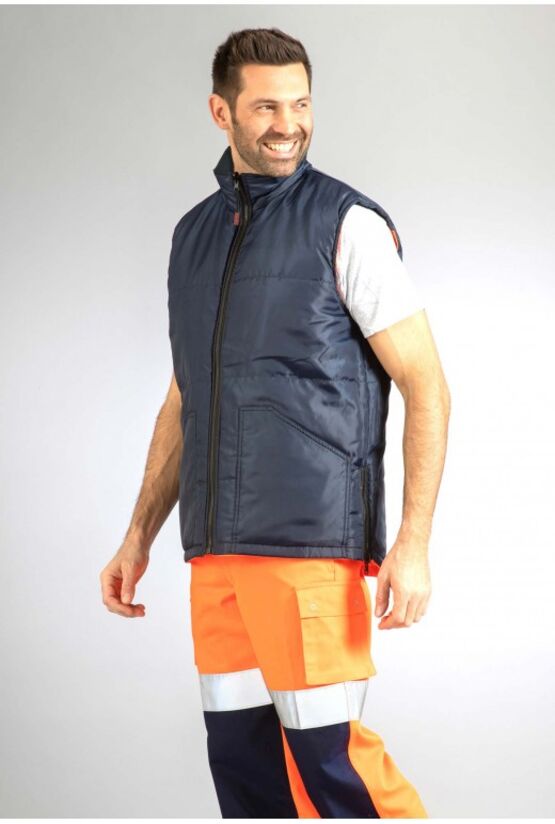 Gilet froid haute visibilité réversible pour professionnels actifs en extérieur | 4-01-5-009 - produit présenté par SALMA STORE