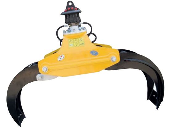  Grappin à bois en acier avec valve de blocage pour mini pelle | KA08 - Monte-matériaux