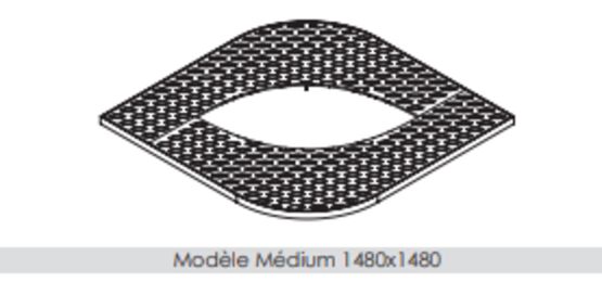  Grille d’arbre | Grille Amande en acier découpé au laser pour aménagement urbain - Grille d'arbre