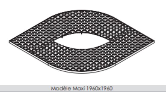 Grille d’arbre | Grille Amande en acier découpé au laser pour aménagement urbain - produit présenté par SEMCO