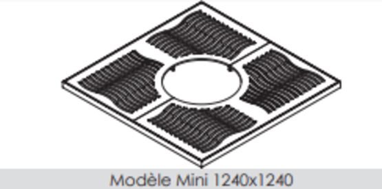  Grille d’arbre | Grille d’arbre Goélette en acier thermolaqué avec cadre galvanisé - Grille d'arbre