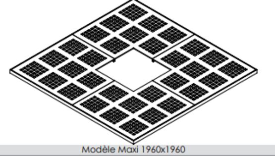 Grille d’arbre | Grille d’arbre Kub en acier découpé laser - produit présenté par SEMCO