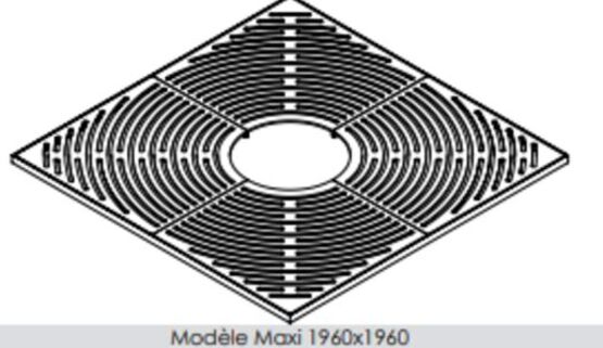 Grille d’arbre | Modèle Pi en acier découpé laser - produit présenté par SEMCO