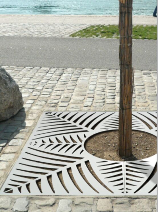  Grille d’arbre urbaine | Grille d’arbre Régate en acier découpé laser - SEMCO