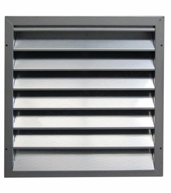  Grille extérieure Aluminium anodisé ou Acier galvanisé pour entrée ou rejet d´air - ailette fixes pas de 80 mm | SITE012122 - PROSYNERGIE