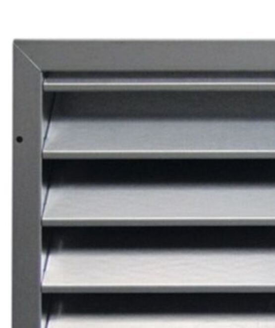 Grille extérieure Aluminium anodisé ou Acier galvanisé pour entrée ou rejet d´air - ailette fixes pas de 80 mm | SITE012122 - produit présenté par PROSYNERGIE
