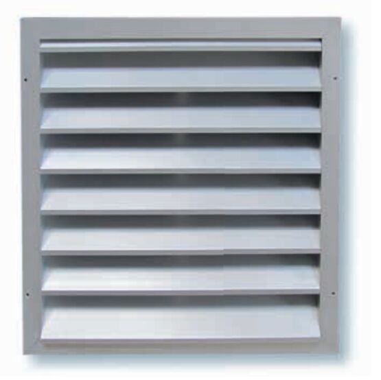  Grille extérieure Aluminium anodisé pour entrée ou rejet d´air - ailettes fixes pas de 33 mm | SITE008595 - PROSYNERGIE
