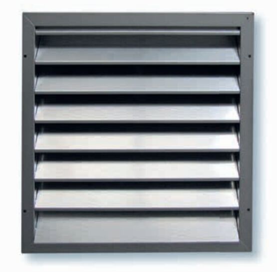  Grille extérieure Aluminium anodisé pour entrée ou rejet d´air - ailettes fixes pas de 33 mm | SITE008595 - Grilles