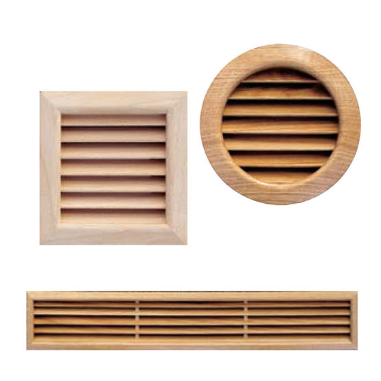 Grilles de ventilation en bois massif Grille en bois FIRST PLAST