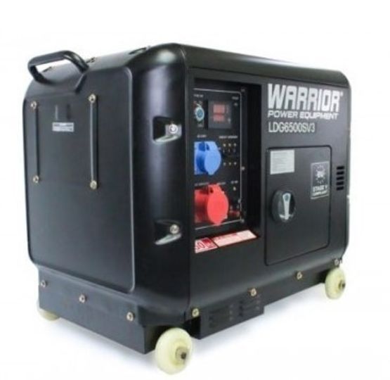  Groupe électrogène 6000W Diesel triphasé AVR Warrior | CHAMPION LDG6500SV3-EU  - Groupes électrogènes