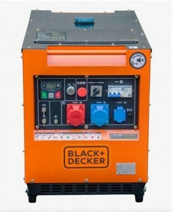  Groupe électrogène 7.9KvA Diesel 230V/400V Insonorisé | BLACK+DECKER BXGND7900E - DAGVOLT