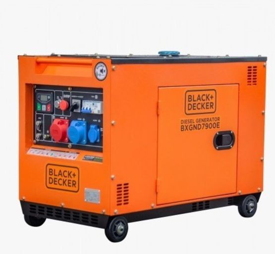 Groupe électrogène 7.9KvA Diesel 230V/400V Insonorisé | BLACK+DECKER BXGND7900E - produit présenté par DAGVOLT