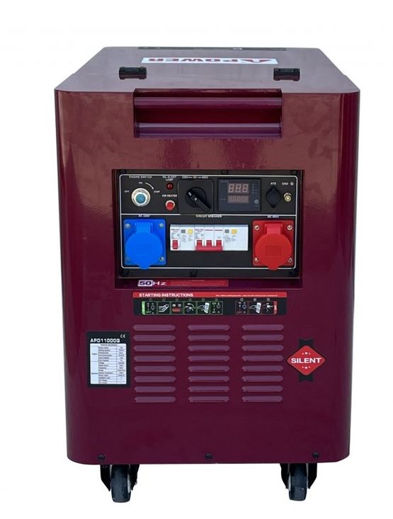  Groupe électrogène 9 kVA Diesel Silencieux 230&amp;400V | A-iPower APD11000Q - Groupes électrogènes