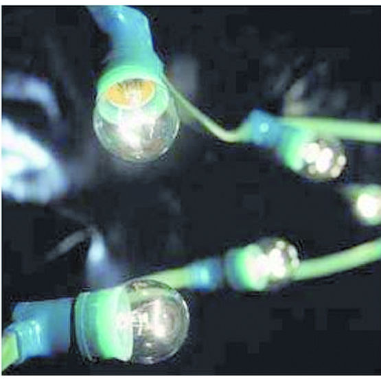 Guirlande lumineuse souple sur câble caoutchouc | Guirlande Douilles B22