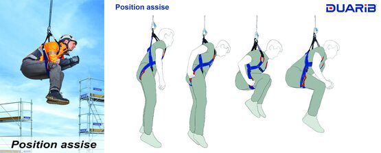 Harnais de sécurité en position assise pour travail en hauteur | Salvex+