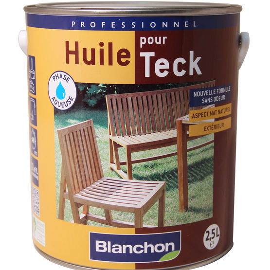 Huile pour Teck : Huile de protection pour bois exotiques phase aqueuse –  Batiproduits