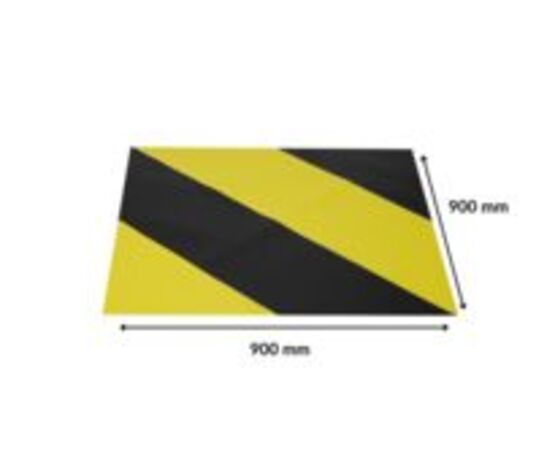 IDENTIFICATION MARQUAGE DES SOLS AIRE BICOLORE KIT DE 3 ZONES INTERIEUR 900x900 mm | WATTELEZ - Marquage routier