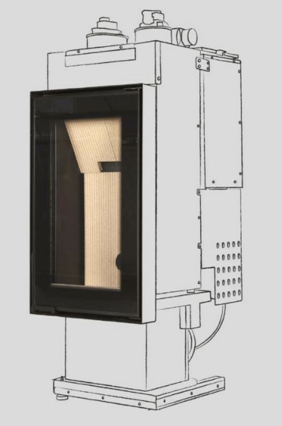  Insert à granulés acier WIFI intégrée | FACEL 500 VERTICAL EVO 14,4 kW	 - CHEMINÉES DE CHAZELLES